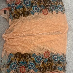 SAACHI Peach and Blue Scarf